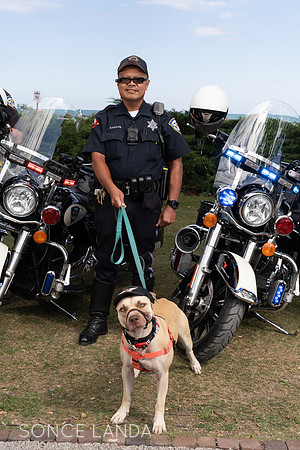 Evanston Officer with rescue dog